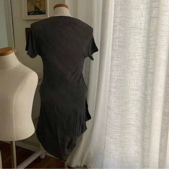 Costume National Gray Dress Tunic Asymmetrical Shredded - Picture 7 of 8